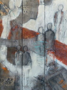 verwandtschaften3x20x80 cmmischtechnik auf leinwand